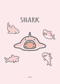 ピンク : simple pink shark theme.