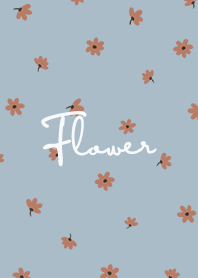 petite flower o - light steel blue