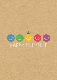 HAPPY CROWN SMILE. 7 -5color KRAFT-