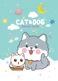 Cat&Dog Candy Cotton Green