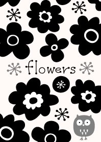 flowers black