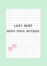 LUCKY HEART GRAPH PAPER-LIGHT MINT GREEN