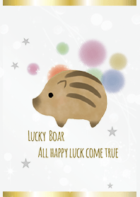 Beige & Gray / Lucky Boar