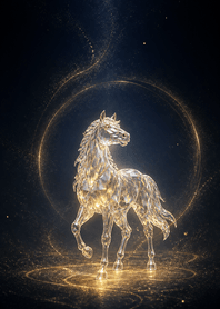 Crystal Horse Fortune Rising
