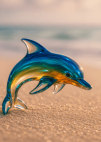 Glass Dolphin on the Beach