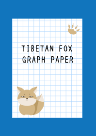 TIBETAN FOX GRAPH PAPER/BLUE/WHITE