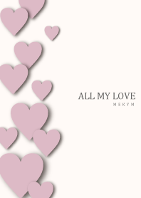 ALL MY LOVE - DUSKY PINK HEART 16