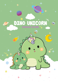 Dino Unicorn Candy Cotton Pastel Green