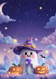 Starry Night with Ghost