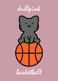 black cat sitting on a basketball dPK A