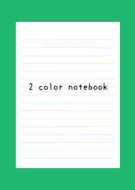 2 COLOR NOTEBOOK/LB&YEL GR/GREEN/WHITE