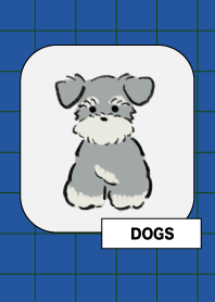 Dog theme blue