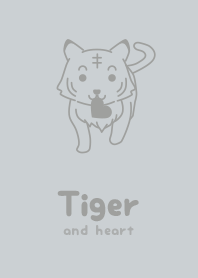 Tiger & heart Sky Gray