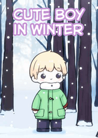 Cute boy in winter