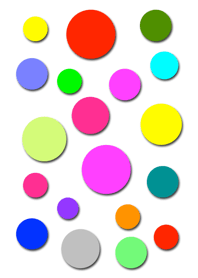 Colorful polka dot [ White ] Ver.1