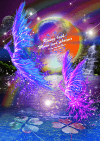 Rising luck Iridescent moon and phoenix
