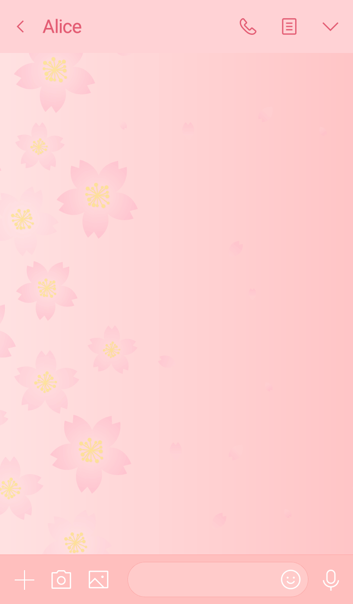Simple cherry blossoms pink gradation14