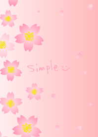 Simple cherry blossoms pink gradation14