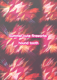 Summer cute fireworks hound tooth