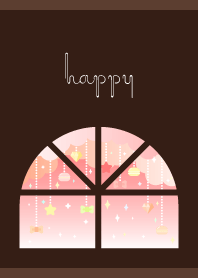 Outside the window on brown