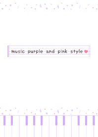 music purple and pink style