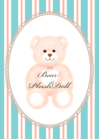 Bear PlushDoll French Stripe Theme