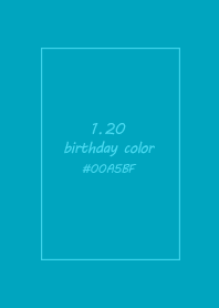 birthday color - January 20