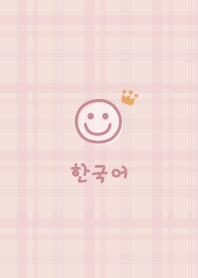 Korea Plaid<Crown>pink