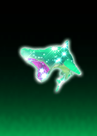 Shining shark blue green