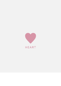 Simple Heart - White&Gray   Dull  Pink