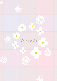 White flower check pattern10 from Japan