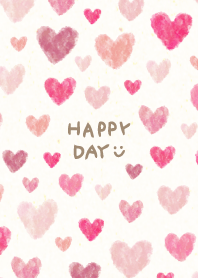 Watercolor Pink heart10 from Japan