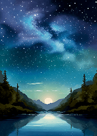 Beautiful starry night view#1976