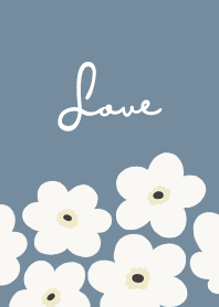 in bloom, flower wh - denim