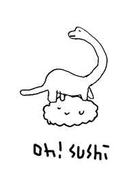 Oh! SUSHI dinosaur white G