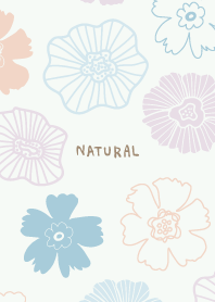 The darkish color flower bed Blue Japan