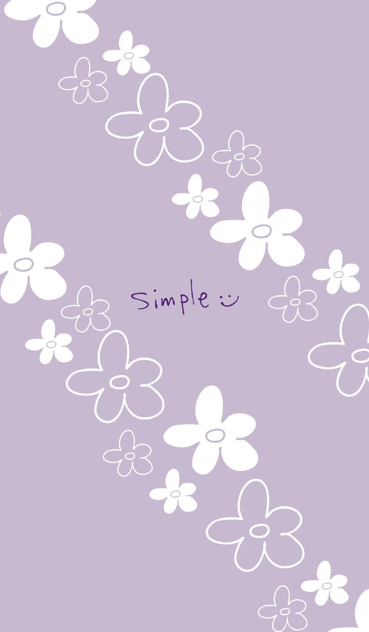 Handwritten flower Darkish Purple3 Japan