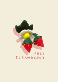 Felt strawberries