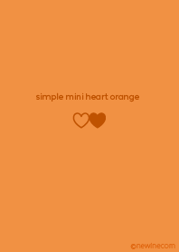 simple mini heart orange