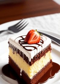 午後のコーヒーイチゴチョコケーキ 25a532