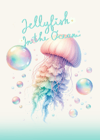 Jellyfish in the Ocean (green)