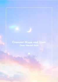 Crescent moon and star #51/Natural style