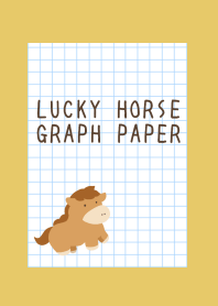 LUCKY HORSE GRAPH PAPER-DUSTY YELLOWj