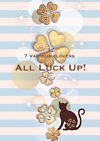 Super luck! 7 Various golden clovers