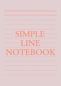 SIMPLE ORANGE LINE NOTEBOOK/BEIGE