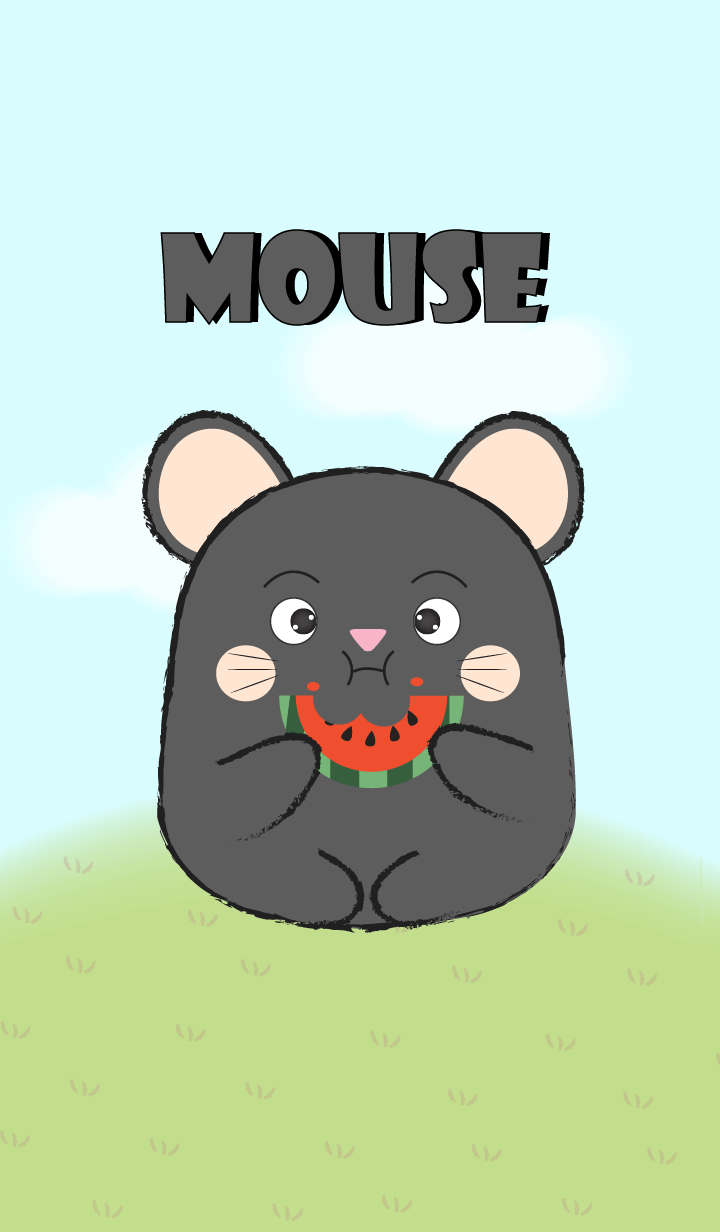 Pretty Fat Black Mouse Theme 2