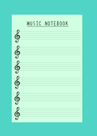 MUSIC COLOR NOTEBOOKj-EMERALD GREEN