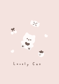 Cat and items(pattern)/baby pink