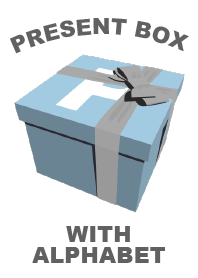 PRESENT BOX WITH ALPHABET (P)