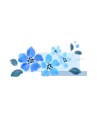 Blue flowers theme